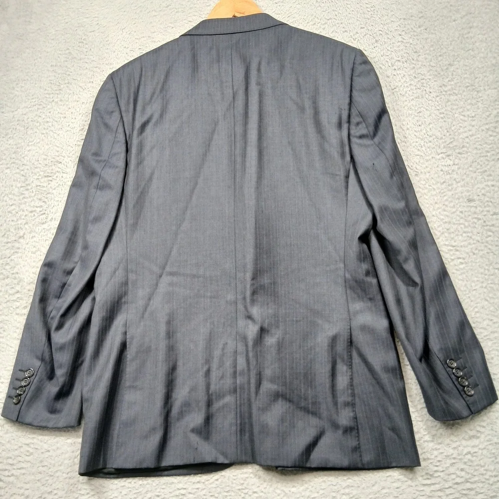 Joseph Bach Sartoriale Abito Verona Gray Pinstripe Wool Blazer 52R‎ Italy